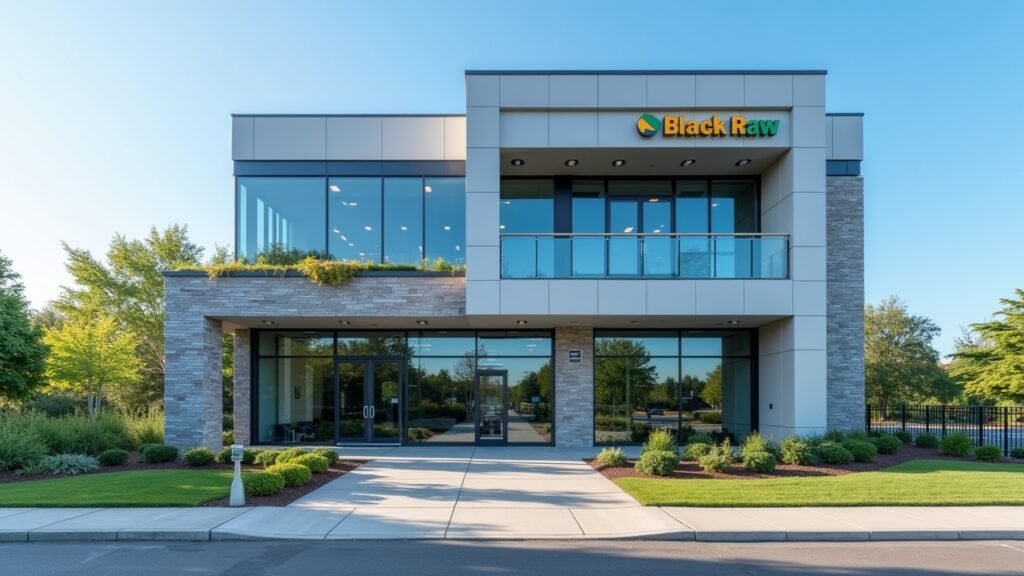 Bank building exterior