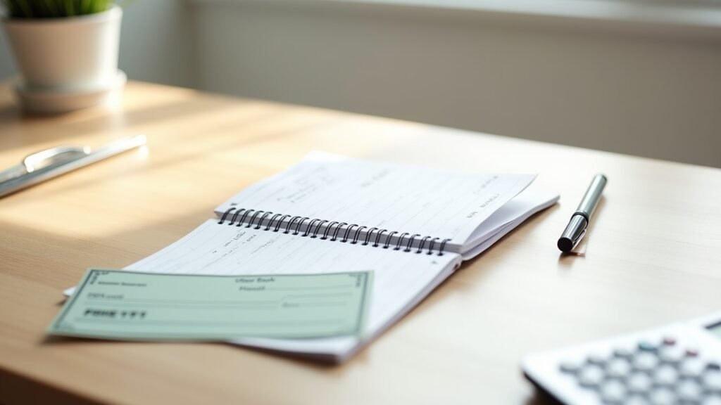 Bank passbook and checkbook