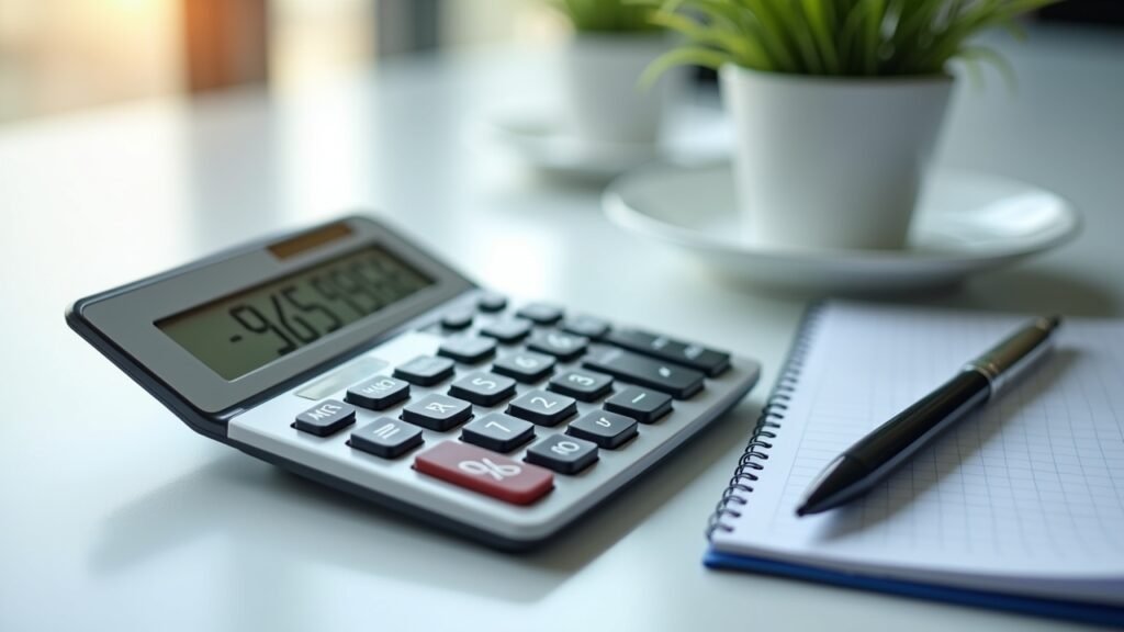 Calculator with percentages