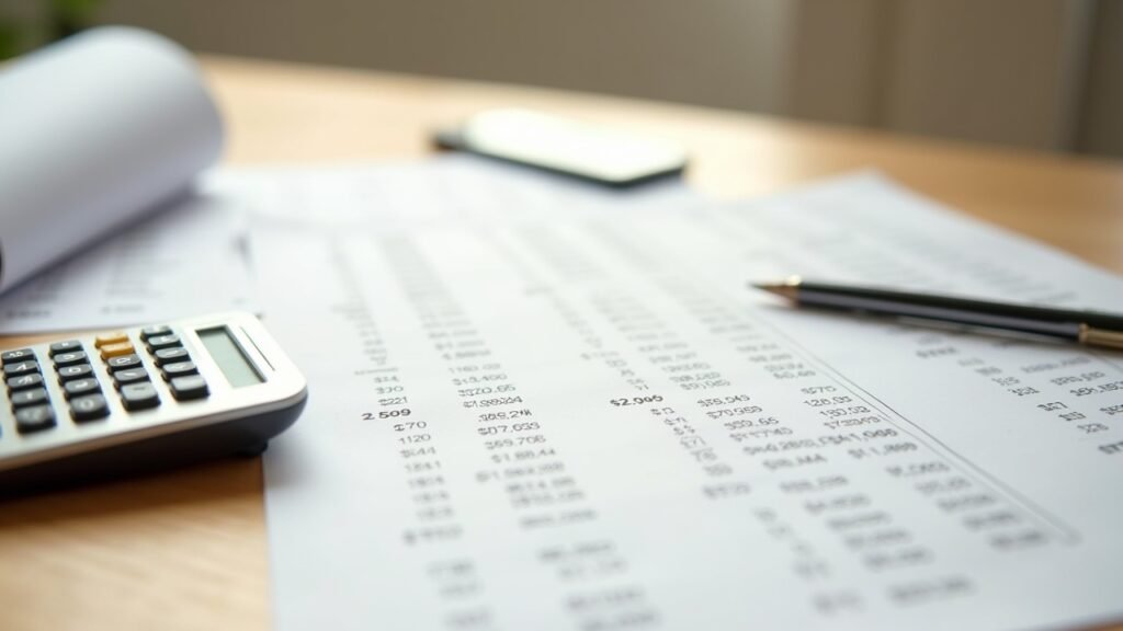 Calculator and receipts