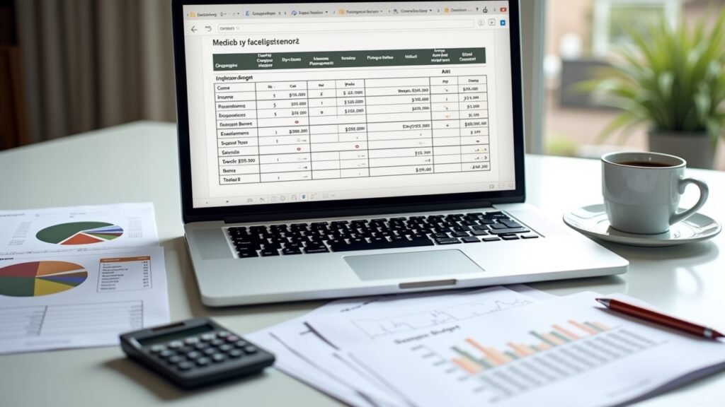 Completed budget example