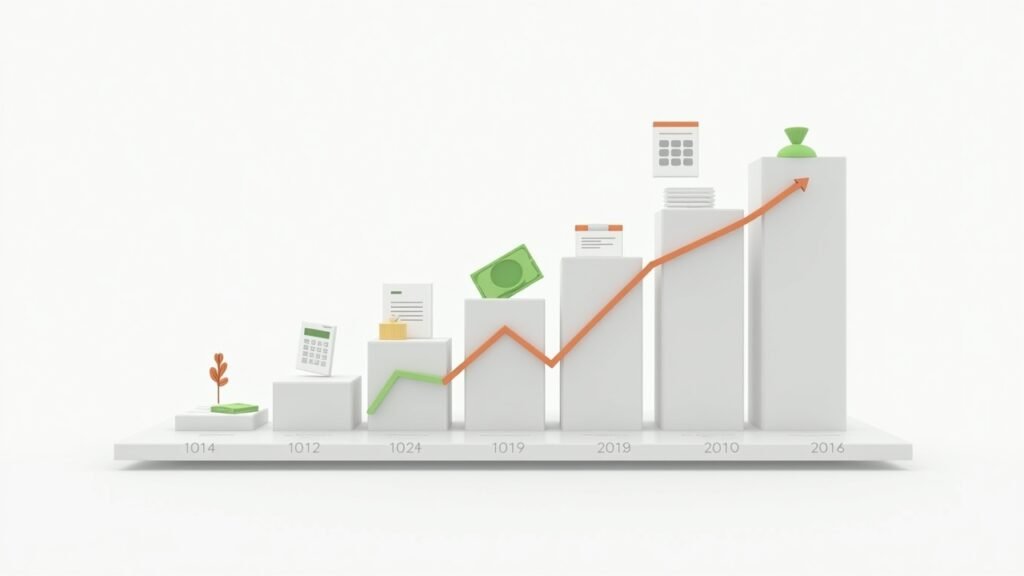 Debt timeline visualization