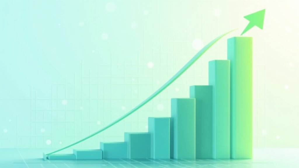 Growth chart trending up