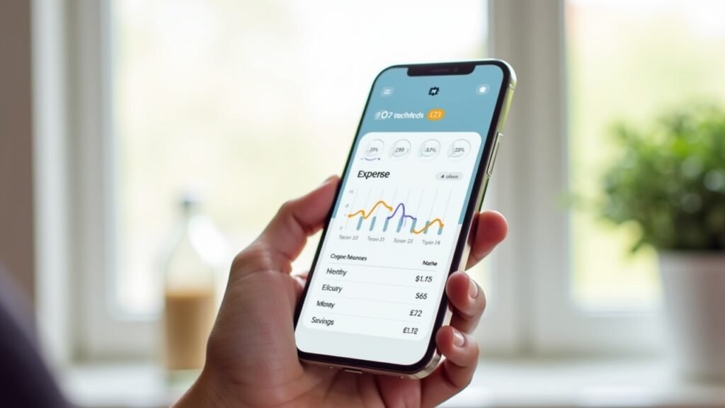 Mobile budget app screen