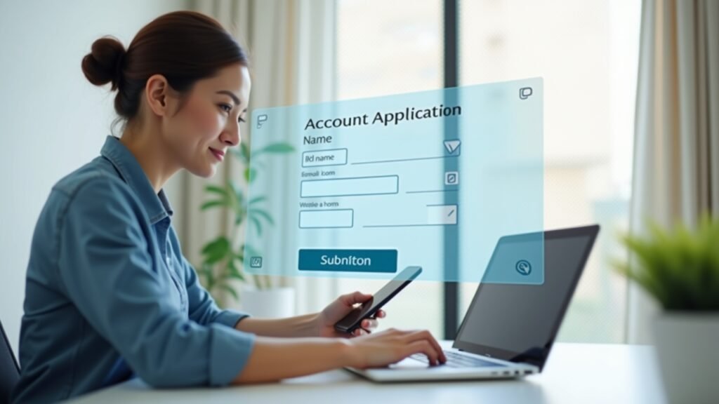 Online account application