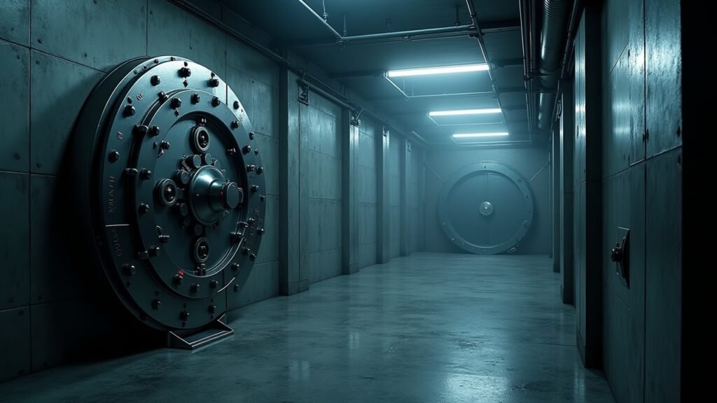 Protected bank vault