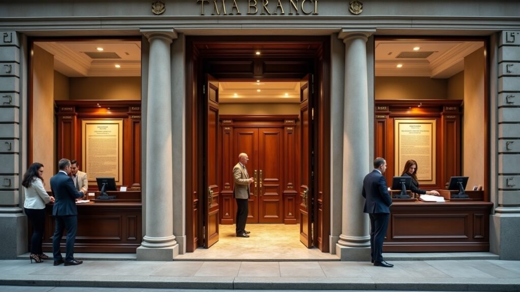 Traditional bank branch