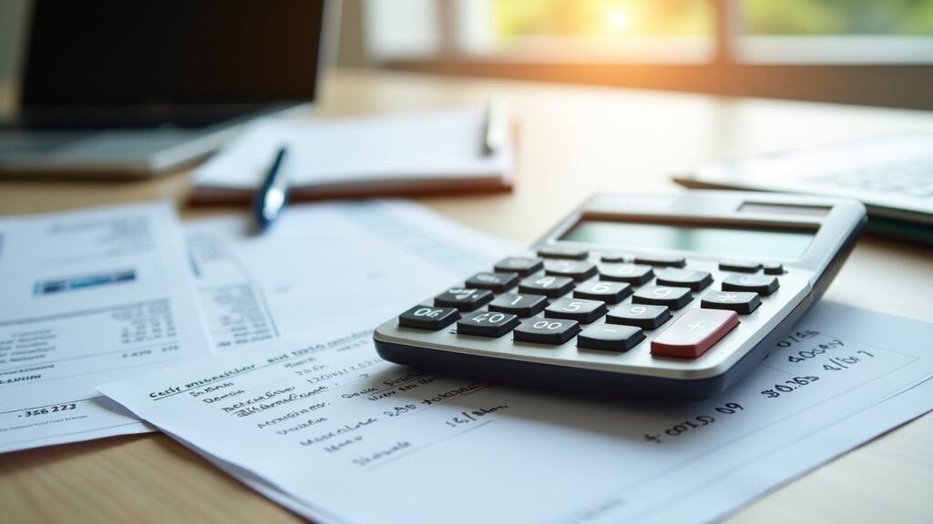 Calculator and receipts