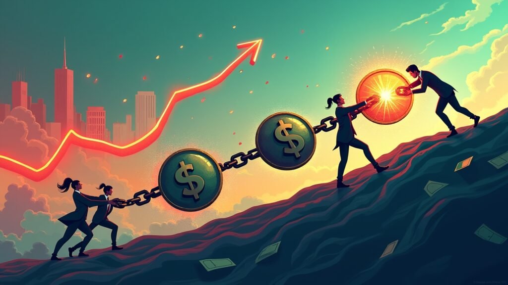 Debt moving illustration