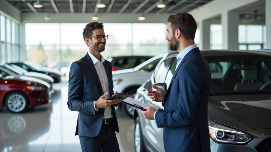 Person at dealership