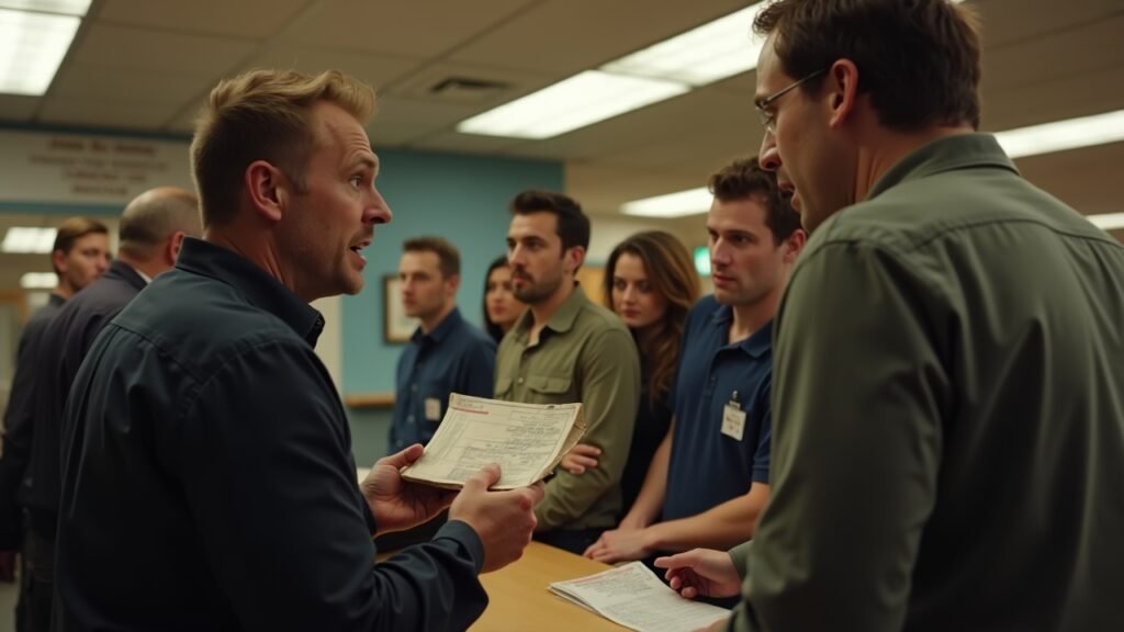 Person mailing dispute