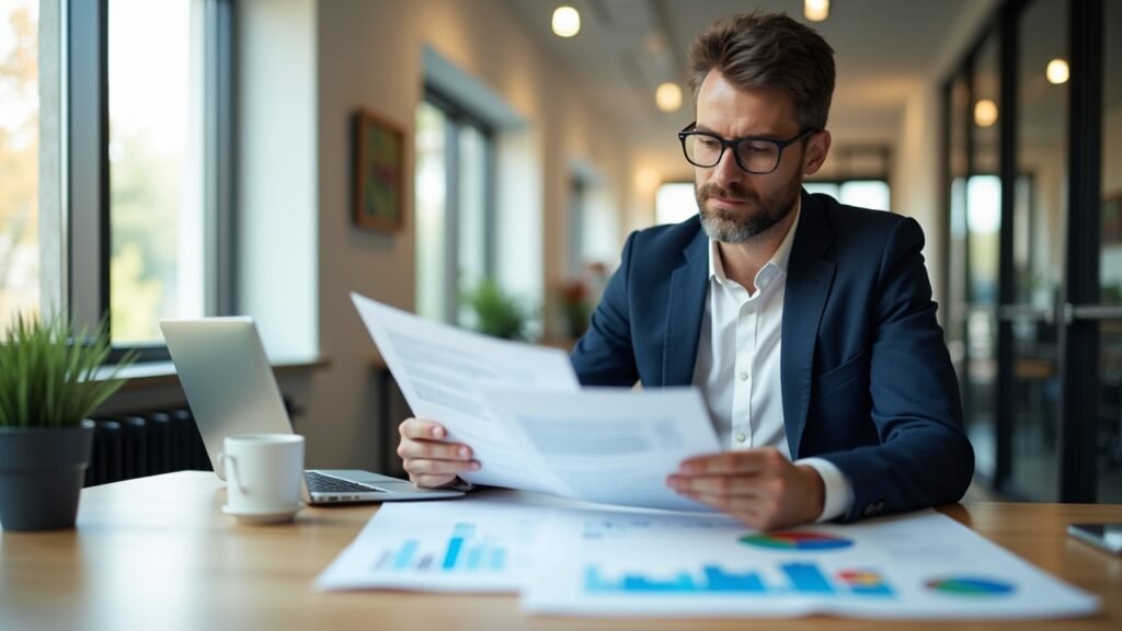 Person reviewing report