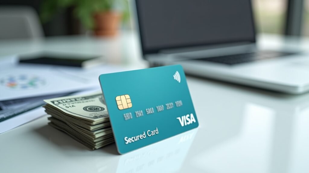 Secured card with deposit