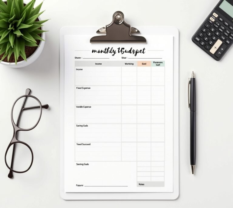 Budget worksheet preview