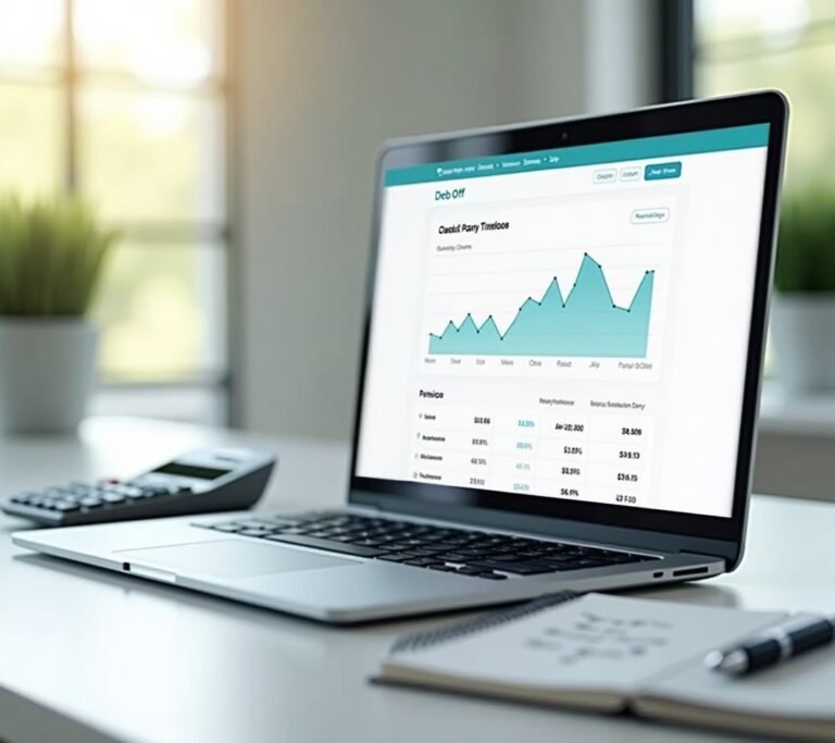 Calculator with debt numbers