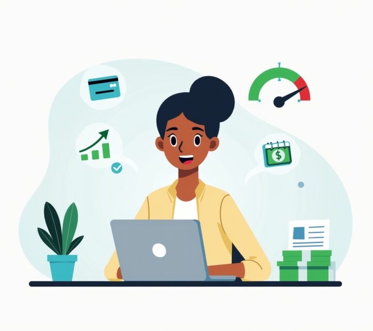 Credit score gauge display