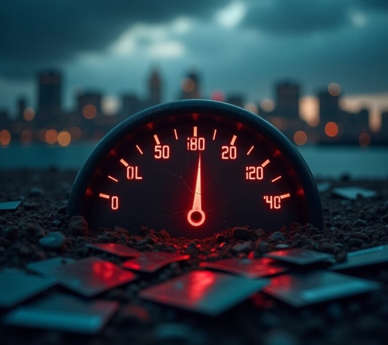 Declining credit score graph