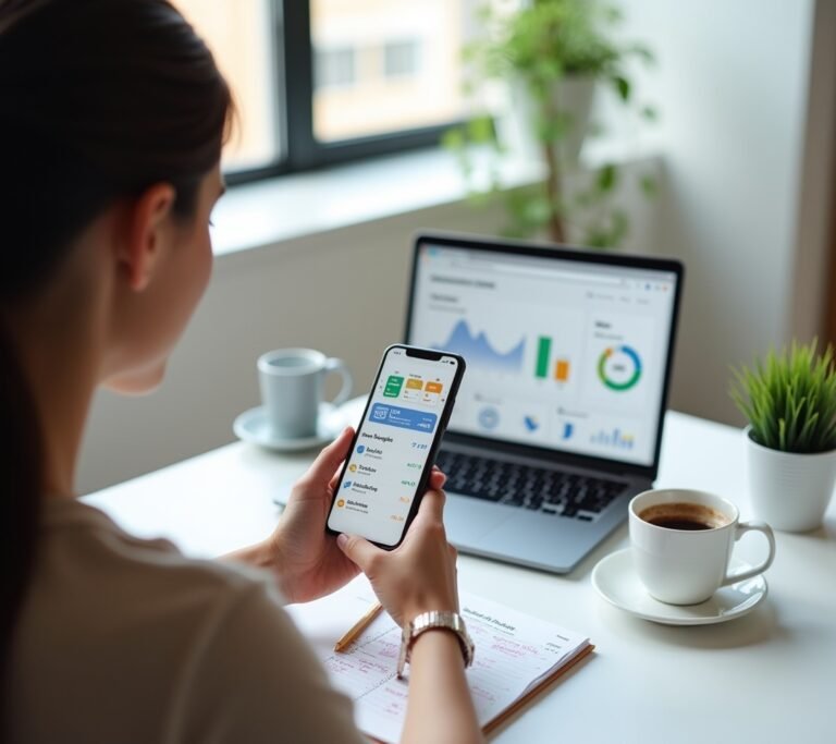 Smartphone with finance apps