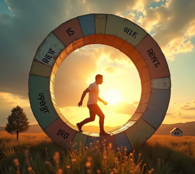 Stressed person with bills