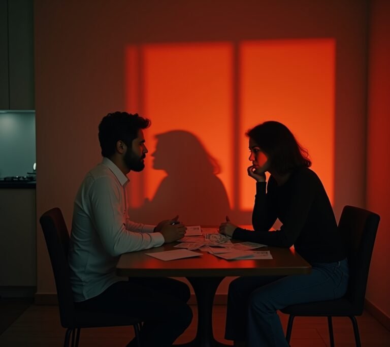 Couple arguing about money