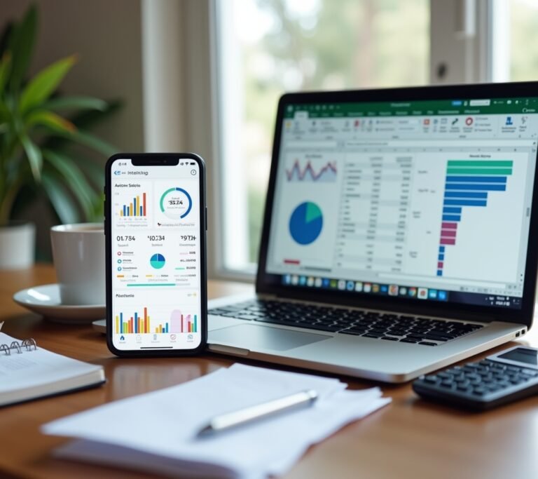 Tracking app interface