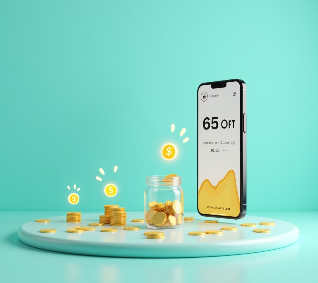 Round up savings app screen